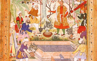 Babur directs the laying out of a garden at Islalif