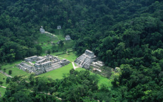 Aerial view of Palenque ,Mayan city