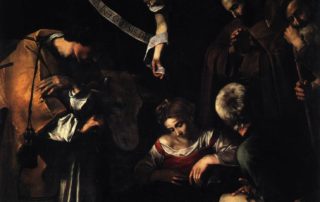 Caravaggio, Nativity with St. Francis and St. Lawrence, at wga.hu