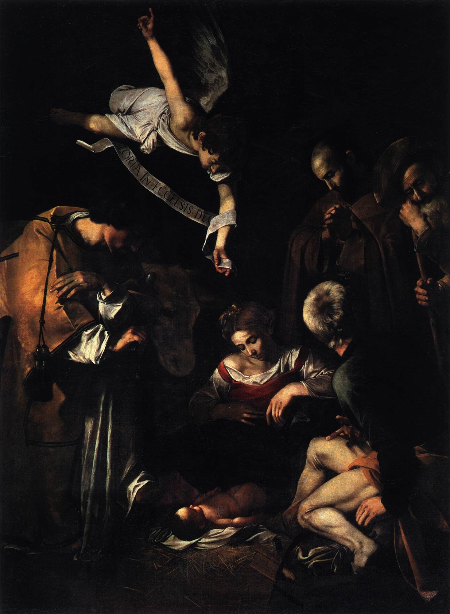 Caravaggio, Nativity with St. Francis and St. Lawrence, at wga.hu
