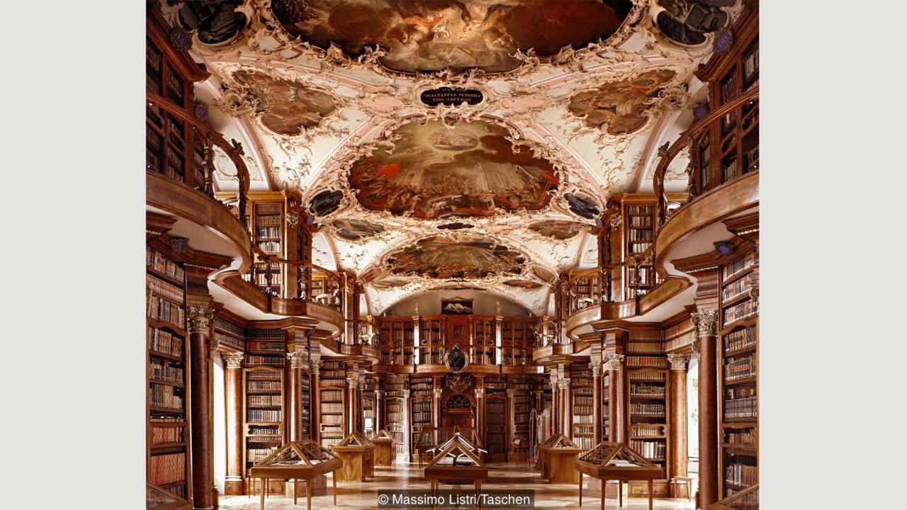 Library of Sankt Gallen by Massimo Listri at http://www.bbc.com/culture/story/20180704-libraries-where-the-worlds-memory-is-stored