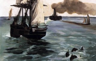 Manet, Seascape with Porpoises